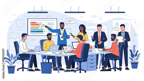 Diverse Business Team Meeting and Discussion.