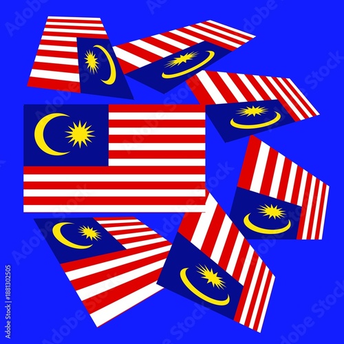 abstract flag of Malaysia 
