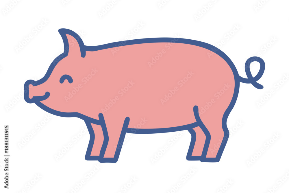 Fototapeta premium cute pig