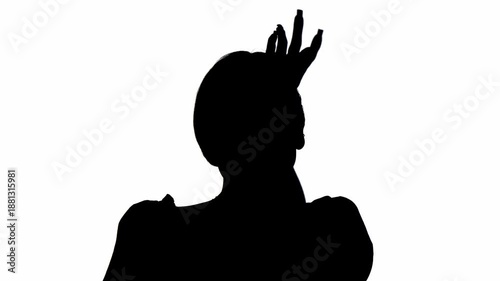 Female Silhouette Dancing in Slow Motion — Close-Up Mask for Double Exposure (Add Mode Compositing)