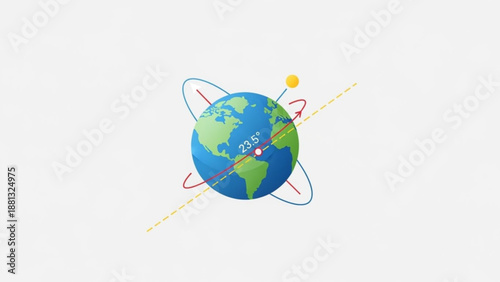 Earth globe with satellites and orbits in space technology and communication concept