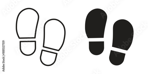 Footprint icons for web developers and designers,