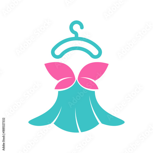 Elegant women clothes icon