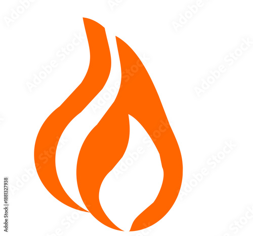 Modern flame logo illustration with a minimalist and dynamic design. Symbolizes energy, power, passion, and innovation. Ideal for branding, company logos, startups, sports, technology, industrial