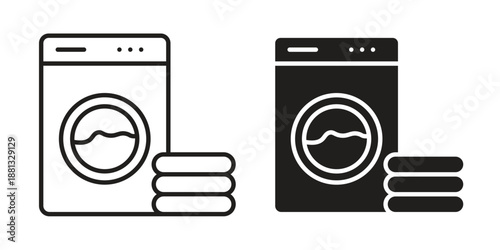 Laundry icons for web developers and designers,