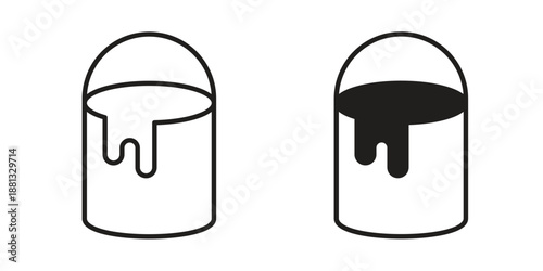 Paint bucket icons for web developers and designers,