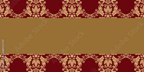 Damask Nature Pattern Background Illustration For Cover, Banner, Notes. Aesthetic Background. Damask Pattern Background. Seamless background.