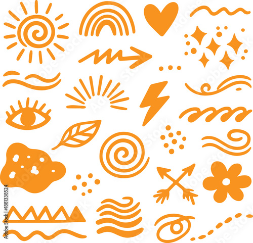 Doodle Shape Decorative Element Abstract Doodle Shape Decorative Element