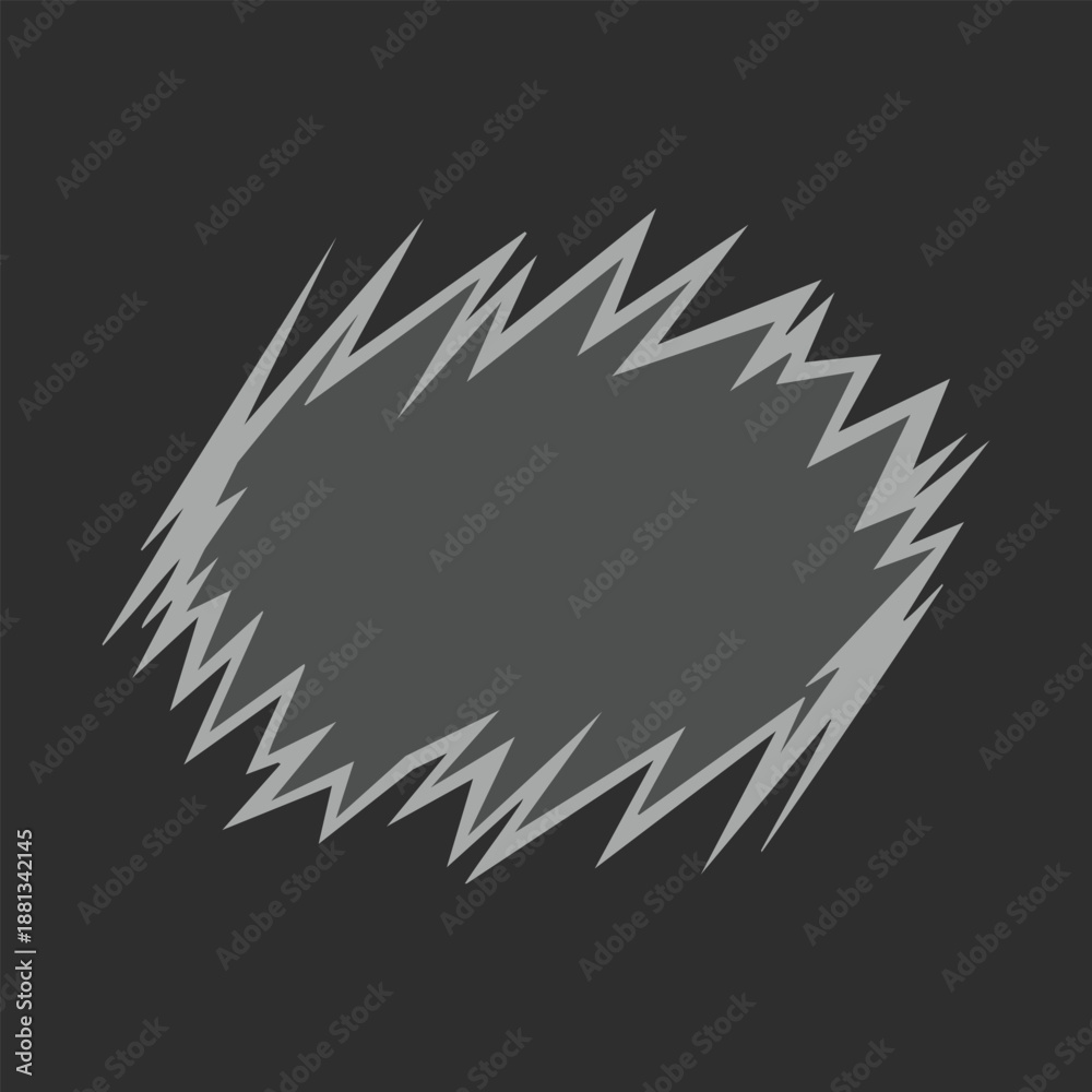 Fototapeta premium Gray Spiky Dust Puff Illustration