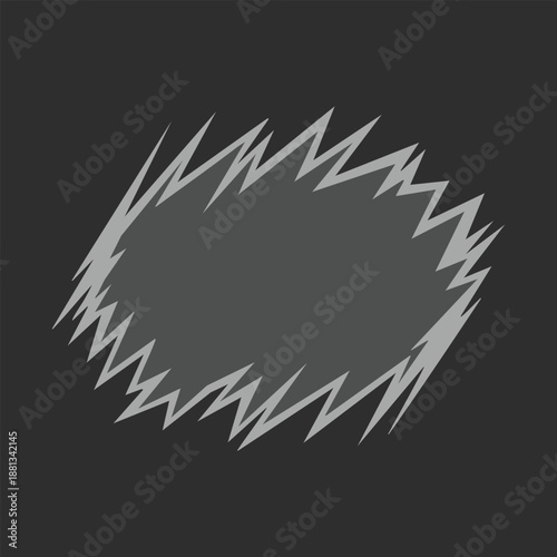 Gray Spiky Dust Puff Illustration
