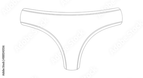 Cotton panty liner isolated against a pristine white background, showcasing minimalist design and soft texture