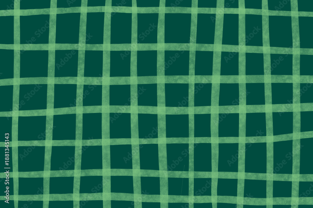 Fototapeta premium Dark green plaid pattern with light green lines, stripe wallpaper, green backgrouns