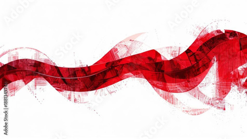 Red abstract background with red lines featuring a fresh splash of wine liquid flowing from a wineglass in a motion wave design