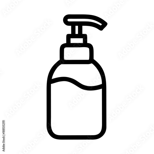 A hand sanitiser icon bold outline vector illustration design