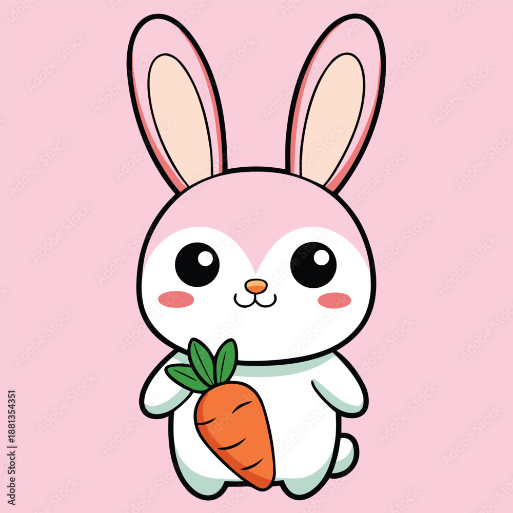 Obraz premium easter bunny with carrot