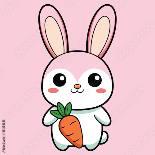 easter bunny with carrot