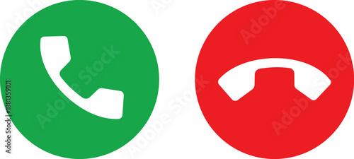 Phone call status indicators Vector