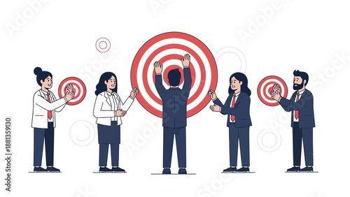 Teamwork Goal Achievement Business Strategy Success Target