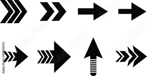 Set of directional arrows Vector