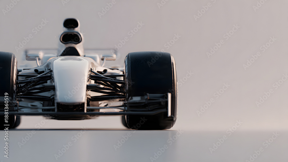 Fototapeta premium A sleek and modern Formula One racing car speeding down the track with a driver at the helm