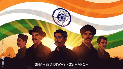 Indian freedom fighters on shaheed diwas martyrs' day 23rd march national pride patriotism heroes of india