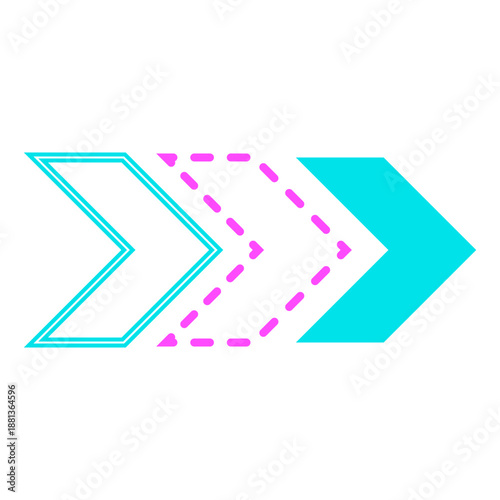 neon direction arrow