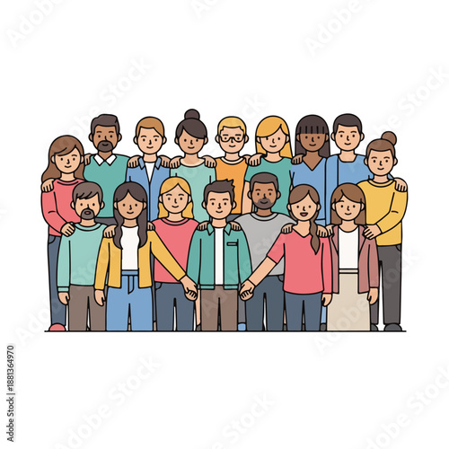 A diverse group of people standing together (3)