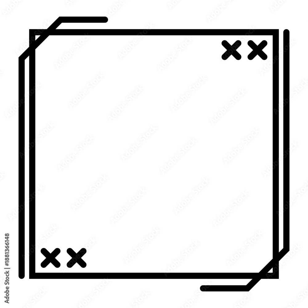 Obraz premium line square frame