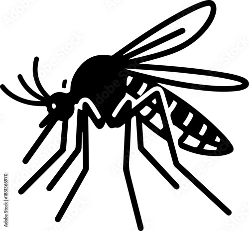 Mosquito silhouette vector illustration