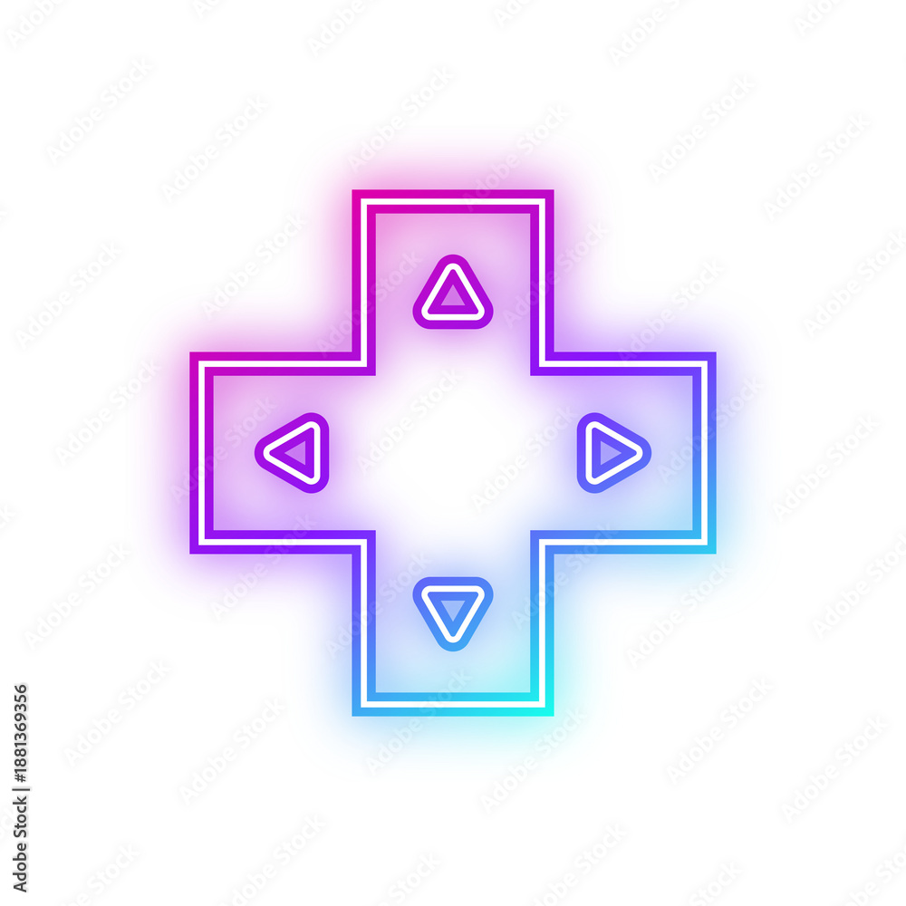 Fototapeta premium neon controller button