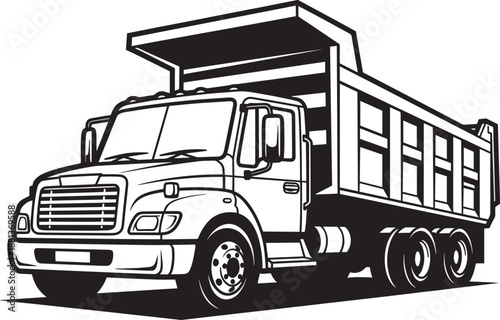 Heavy duty dump truck for construction and hauling materials