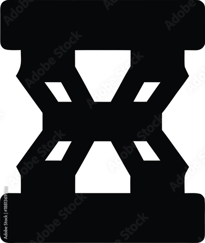 pokot ceremonial stool silhouette vector illustration on transparent background