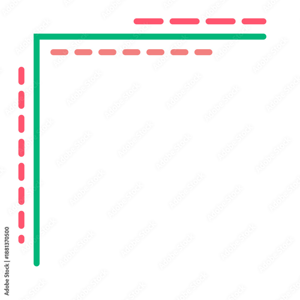 Obraz premium dashed line corner