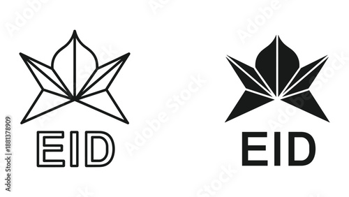 Eid logo design with cannabis leaf