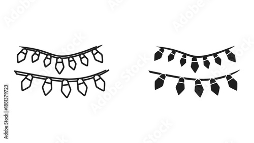 Decorative string lights illustration