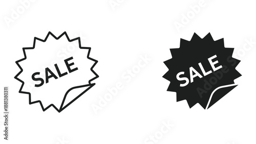 Sale label badge tag icon set for marketing and discount