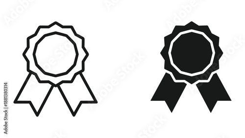 Award badge icon set