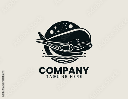Airbus Beluga black vector logo illustration