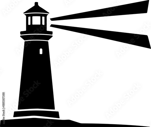 Lighthouse silhouette vector illustration