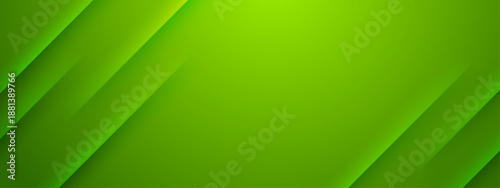 Vibrant green gradient background featuring sharp diagonal overlapping layers and soft shadows for a modern tech feel