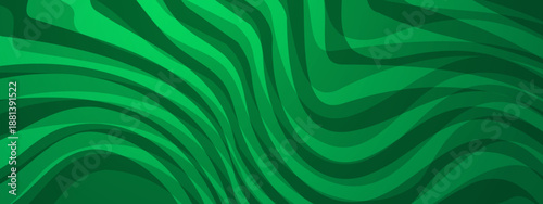 Abstract background featuring deep green wavy patterns and layered organic curves