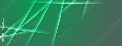 Dark green abstract background with glowing intersecting lines representing technology