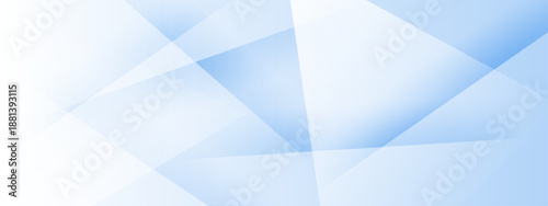 Minimalist abstract background with translucent white and light blue overlapping polygonal shapes
