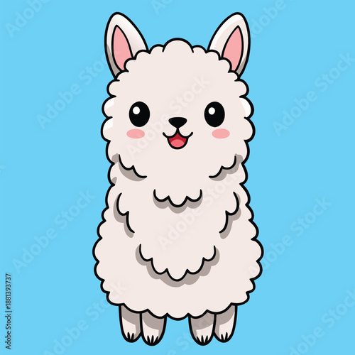 vector illustration of a llama