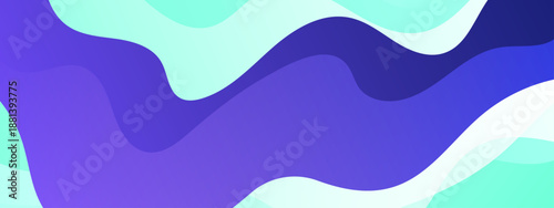 Blue and cyan wavy background with layered liquid shapes creating a cool professional look