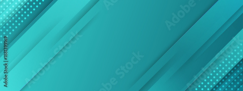 Modern teal background with a futuristic technological theme including diagonal stripes and dots