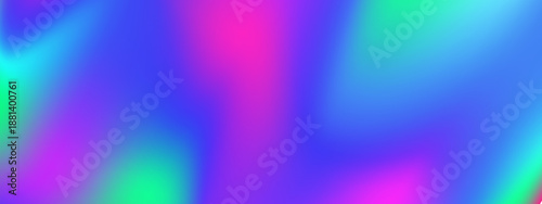 Abstract colorful fluid gradient with smooth holographic transitions in neon purple blue and green tones