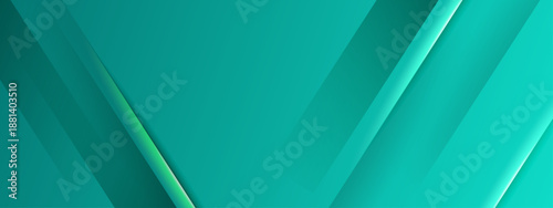 Professional teal green background with overlapping diagonal geometric layers