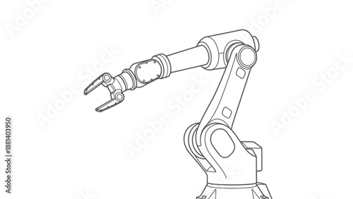 Robot arm illustration with gripper