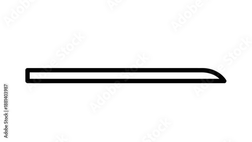 Simple black and white illustration of a flat object